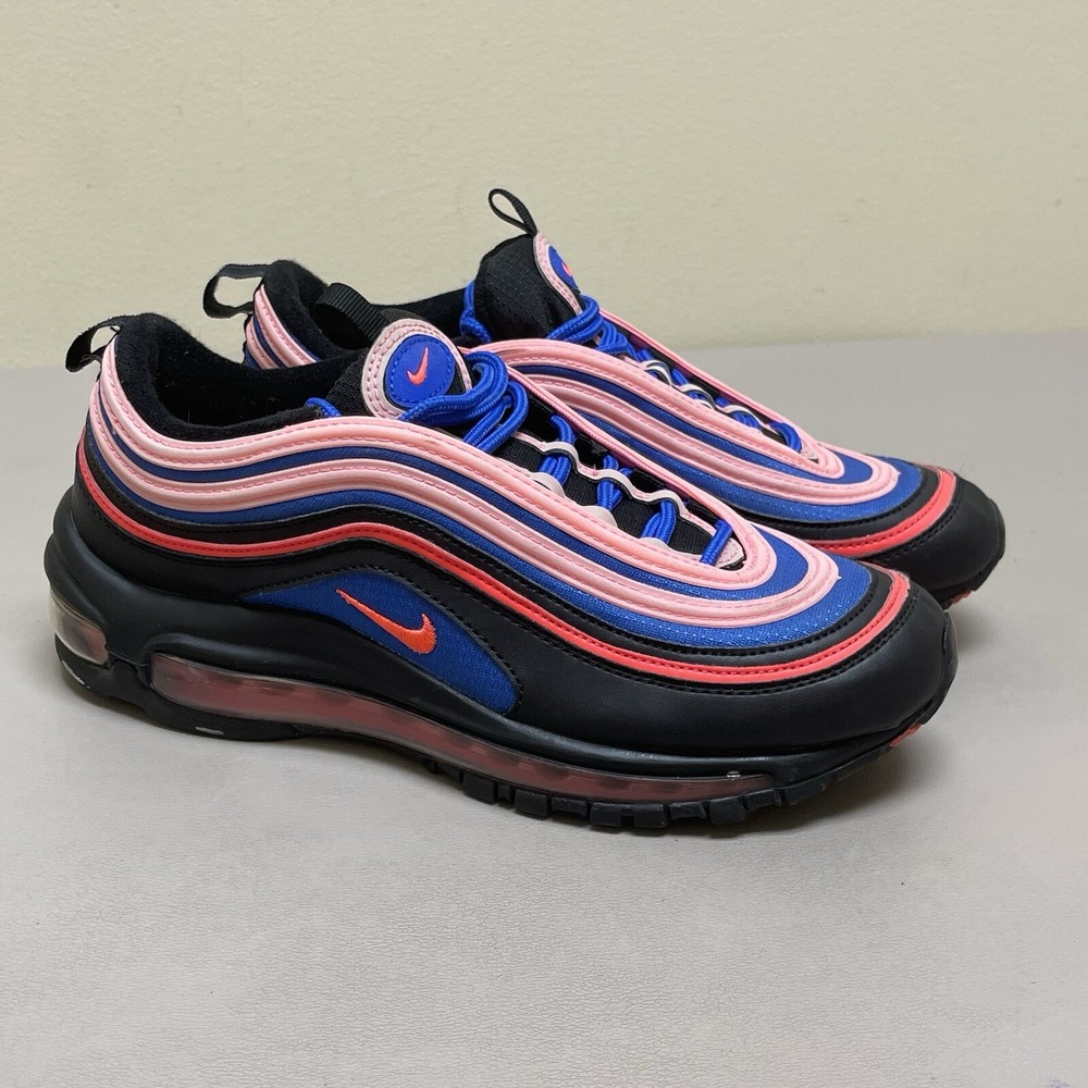 Nike Air max 97 running shoes women 7.5 Black Pink Sneakers CT1578-001 Lace Up